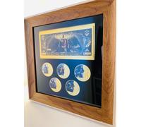 Dc Giustizia League Placcato Oro Moneta Set, Batman - Superman - Flash - Cyborg