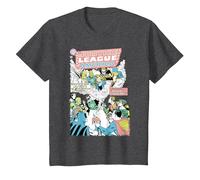 DC Justice League Cover 21 Crisi Maglietta, Bambini, Grigio Scuro, 12 Anni