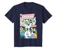 DC Justice League Cover 21 Crisi Maglietta, Bambini, Navy, 4 Anni