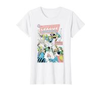 DC Justice League Cover 21 Crisi Maglietta, Donna, Bianco, XXL