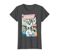 DC Justice League Cover 21 Crisi Maglietta, Donna, Grigio Scuro, XXL