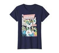 DC Justice League Cover 21 Crisi Maglietta, Donna, Navy, S