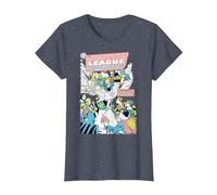 DC Justice League Cover 21 Crisi Maglietta, Donna, Pervinca, 3XL