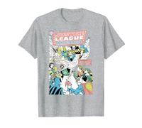 DC Justice League Cover 21 Crisi Maglietta, Uomo, Grigio Melange, 6XL