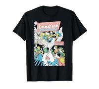 DC Justice League Cover 21 Crisi Maglietta, Uomo, Nero, 3XL