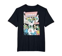 DC Justice League Cover 21 Crisi Maglietta, Uomo Taglie Grandi, Nero, 4X Tall