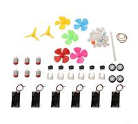 DC Motor Kit 6 Set con Eliche Ingranaggi per Educazione STEM Elettronica FAI DA TE Esperimenti Scienza 3V-12V