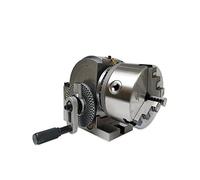 DC Motoriduttore a vite senza fine Universale Testa Divisoria BS-0 4 Pollici Asse Rotante CNC 3 Jaw 100mm 125mm Mandrino Contropunta CNC per Router CNC Tavola Rotante