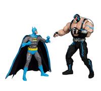 DC Multiverse - Batman: Knightfall - Action figure Batman vs Bane da 17,8 cm, confezione da 2 con Megafig