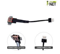 DC Power Jack compatibile con Lenovo Yoga 3 Pro-1370 20448 5.7x14