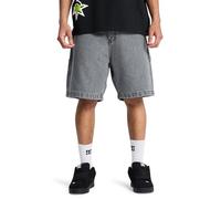 DC Shoes Baggy - Pantaloncini in Denim da uomo, Grigio medio, 36W