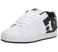 DC Shoes Court Graffik Casual Low Top Skate Shoe Sneaker, Scarpe da Skateboard Uomo, Bianco Nero E Nero, 39.5 EU