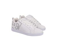 DC Shoes Court Graffik, Scarpe da Ginnastica Donna, Bianco M Silver, 40 EU