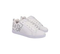 DC Shoes Court Graffik, Scarpe da Ginnastica Donna, Bianco M Silver, 42 EU