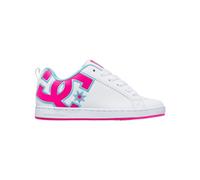 DC Shoes Court Graffik, Scarpe da Ginnastica Donna, White Crazy Pink Blue, 36 EU