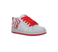 DC Shoes Court Graffik, Scarpe da Ginnastica, Grigio/Rosso, 30.5 EU