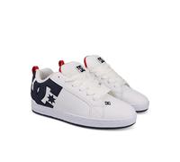 DC Shoes Court Graffik Sneaker, da Uomo, Bianco, Navy/Rosso, 42,5 EU, Bianco Navy Red, 42.5 EU