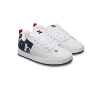 DC Shoes Court Graffik Sneaker, da Uomo, Bianco, Navy/Rosso, 44,5 EU, Bianco Navy Red, 44.5 EU