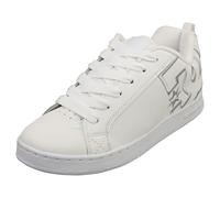 DC Shoes Court Grafik Donna Skate Trainers Bianco Argento - 40.5 EU