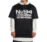 Felpa con cappuccio DC Shoes Dryden nero puro bianco - M
