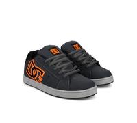 DC Shoes Net - Scarpe da uomo in pelle, Grigio, nero, arancione, 42.5 EU