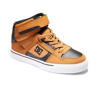 DC Shoes Pure High-Top Ev-Scarpe in Pelle per Bambini, Ginnastica, Wheat Black, 39 EU