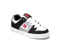 DC Shoes Pure-Leather Shoes - Scarpe da Ginnastica per Bambini, Colore: Bianco/Nero/Rosso