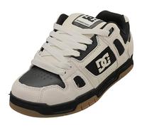 DC Shoes Stag Mens Skate Trainers Off White Black - 44 EU