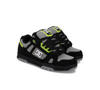 DC Shoes Stag - Sneakers in pelle da uomo, nero, grigio, verde, 42 EU