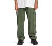 DC Shoes Worker Baggy Cargo - Chino da uomo EDYNP03170., Verde - bronzo verde, 34W x 34L
