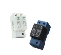 DC SPD 2P 20-40KA 600V 800V Surge Protective Device Low-voltage Arrester House Din Rail 2 Poles Protector YRSP-D2/T2 AUOQKQUT(2P 600V,Blue TUV)
