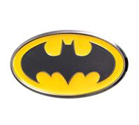 DC Spilla da bavero in peltro colorato con logo Batman, argento, 2,5 cm