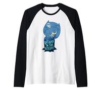 DC Super Friends Batman Swinging Silhouette Maglia con Maniche Raglan