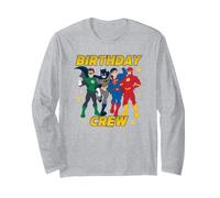 DC Super Friends Birthday Crew Super Heroes Maglia a Manica