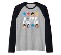 DC Super Friends Hoppy Easter Character Eggs Maglia con Maniche Raglan