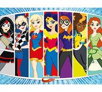 DC Super Hero Girls Character Burst 60 x 80 cm Stampa su Tela, Multicolore