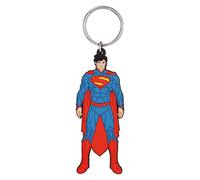 DC Superman Figural Soft Touch PVC Key Ring, 3", Multicolor