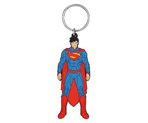 DC Superman Figural Soft Touch PVC Key Ring, 3", Multicolor