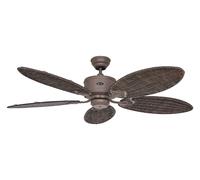 Dc Ventilatore con Telecomando Caribbean Dream Eco Ventola Braun IN Rattan