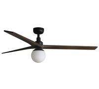 Dc Ventilatore da Soffitto con Luce Klim L Nero 150 CM Risparmio Energetico [EEK: Non valutato]