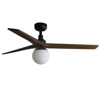 Dc Ventilatore da Soffitto con Luce Klim M Nero 125 CM Risparmio Energetico [EEK: Non valutato]