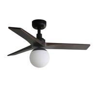 Dc Ventilatore da Soffitto con Luce Klim S Nero 92 CM Risparmio Energetico [EEK: Non valutato]