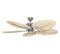 Dc Ventilatore da Soffitto Telecomando Caribbean Dream Cromo Palma Ventola [EEK: Non valutato]