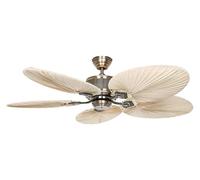 Dc Ventilatore da Soffitto Telecomando Caribbean Dream Ottone Palma Ventola [EEK: Non valutato]