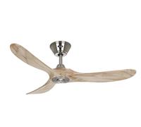 Casafan 312216 Eco Ventilatore da Soffitto Originale 122 cm 7 W Legno Massello Naturale/Cromo Satinato