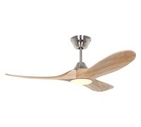 Dc Ventilatore Telecomando LED Regolatore Eco Genuino 122 CM Cromo Naturale [EEK: F]