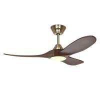 Dc Ventilatore Telecomando LED Regolatore Eco Genuino 122 CM Ottone Noce [EEK: F]