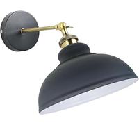 DC VOLTAGE Applique da parete a tensione continua, lampade da parete per interni vintage E27, applique da parete in metallo per camera da letto, soggiorno, cucina, corridoio, ristorante, bar (Grigio)