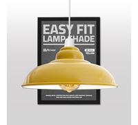 DC VOLTAGE Lampadario Moderno a Sospensione Paralume Giallo in Metallo 32cm Forma Curva Lampada da Soffitto a Sospensione Adatta per Soggiorno Cucina Corridoio Bar Ristorante
