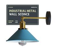 DC VOLTAGE Lampade da parete industriali in metallo Lampada da parete per interni con applique per illuminazione per soggiorno (giallo) (Blu)